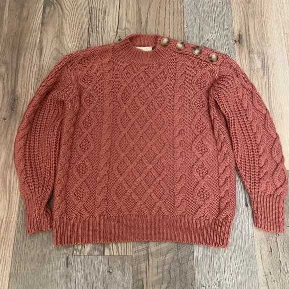 NWT Sezane James Jumper Sweater Knitted in Rosewood Merino Wool - Size Small - Picture 2 of 7
